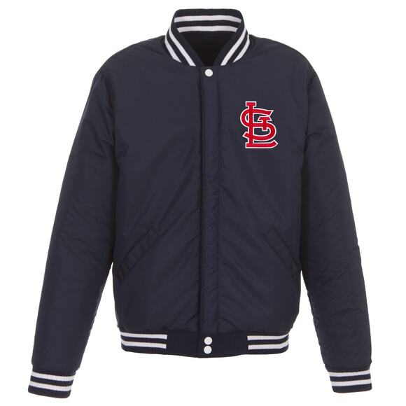 Saint Louis Cardinals Reversible Fleece Jacket with Faux Leather Sleev - Picture 6 of 7